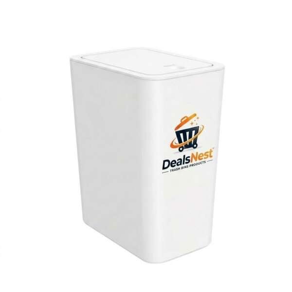 DealsNest Rectangular Plastic Waste Basket with Push Button Lid